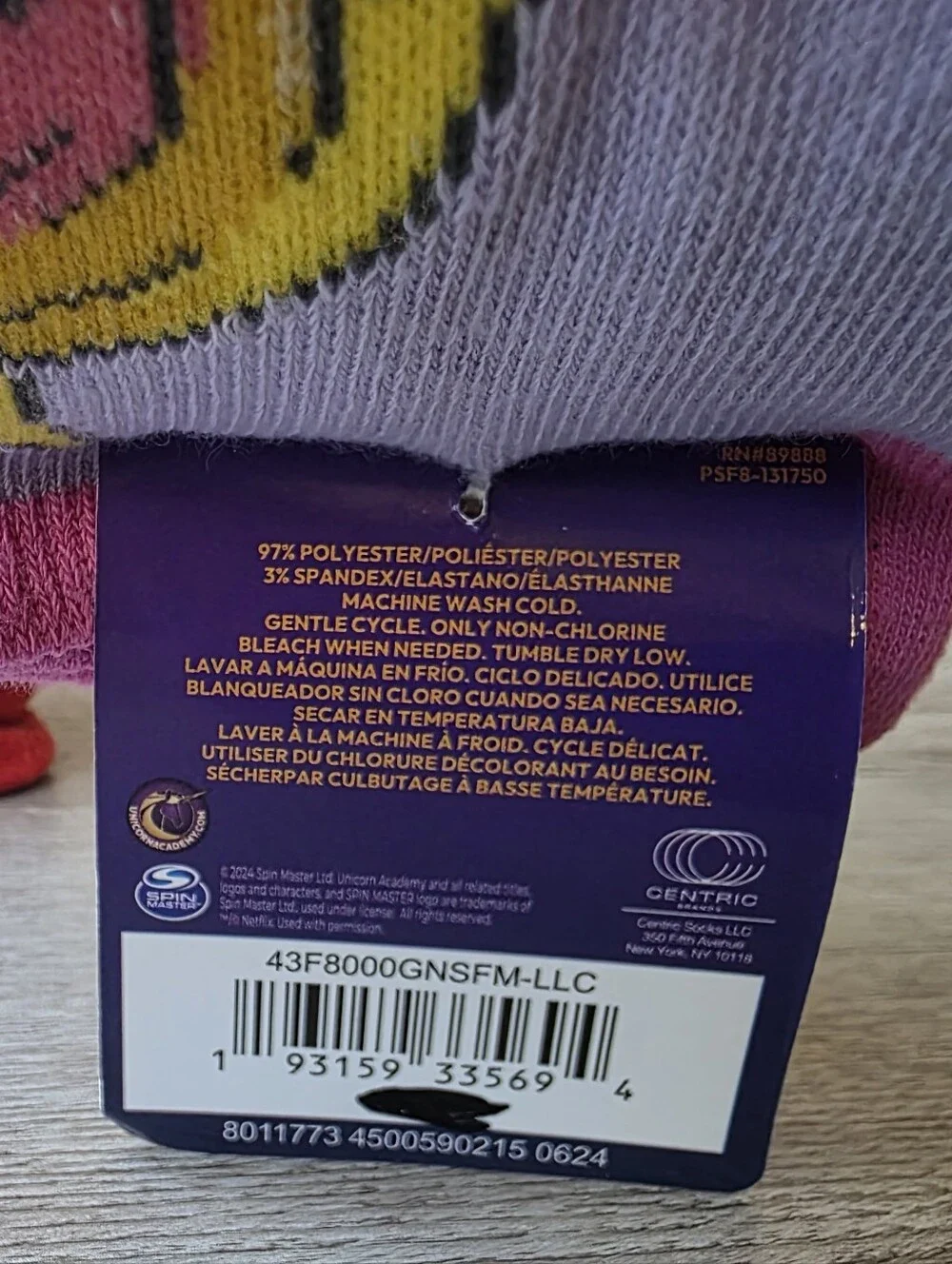 Unicorn Academy Girls Socks 12 Pairs 2 Packs Shoe Size 7-10 NWT Netflix